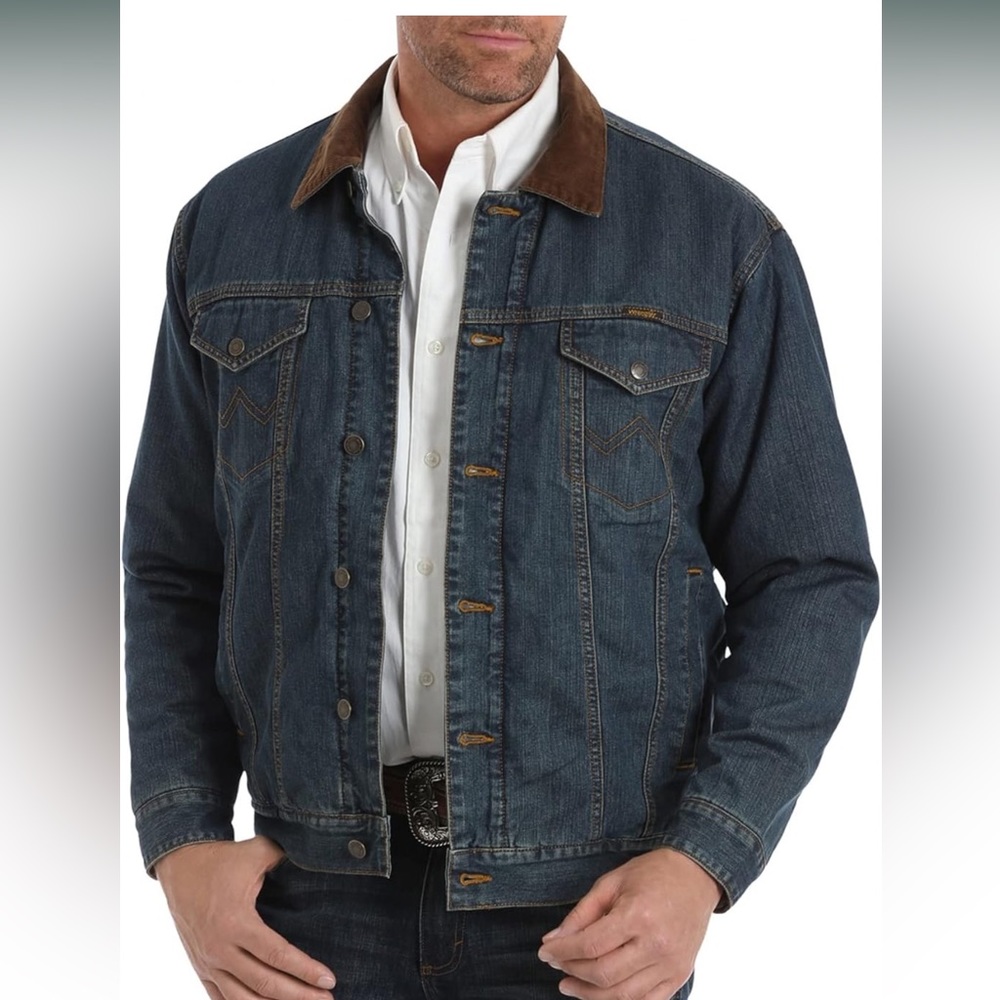 Wrangler Men's Blanket Lined Denim Jacket New Size XXL